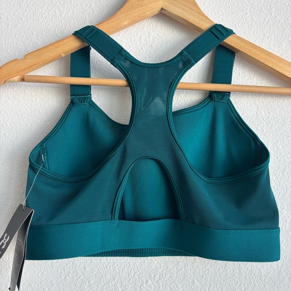 NWT Under Armour HeatGear High Teal Sports Bra Compression Adjustable Dry Fit M - Picture 4 of 9